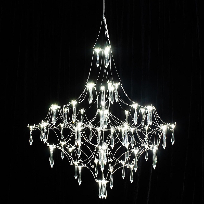 Люстра Kink Light Галанта 07881-80,02(05-21) цвет плафона/подвески Голубой, цвет арматуры Хром