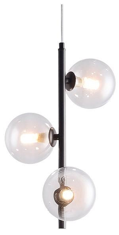 Люстра Kink Light Иона 09408-3A,19 цвет плафона/подвески Прозрачный, цвет арматуры Черный