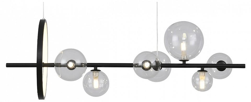 Люстра Kink Light Иона 09408-7,19 цвет плафона/подвески Прозрачный, цвет арматуры Черный
