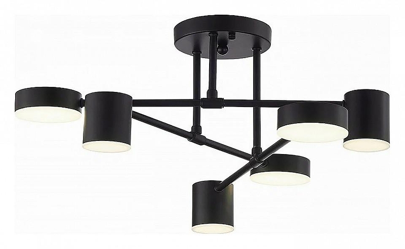 Люстра Kink Light Мекли 07649-6D,19(3000К) цвет плафона/подвески Белый, Черный, цвет арматуры Черный
