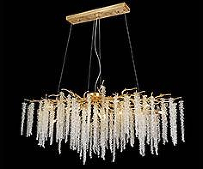 Люстра Kink Light Шанти 07871-150LD,33 цвет плафона/подвески Прозрачный, цвет арматуры Золото