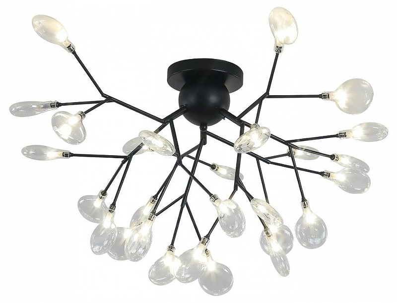 Люстра Kink Light Ветта 07521-27,19(21) цвет плафона/подвески Прозрачный, цвет арматуры Черный