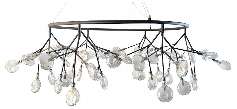 Люстра Kink Light Ветта 07521-54A,19(21) цвет плафона/подвески Прозрачный, цвет арматуры Черный