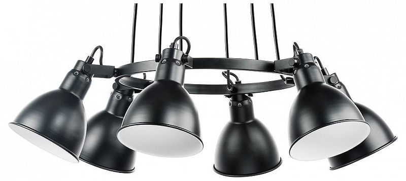 Люстра Lightstar Acrobata 761167 цвет плафона/подвески Белый, Черный, цвет арматуры Черный