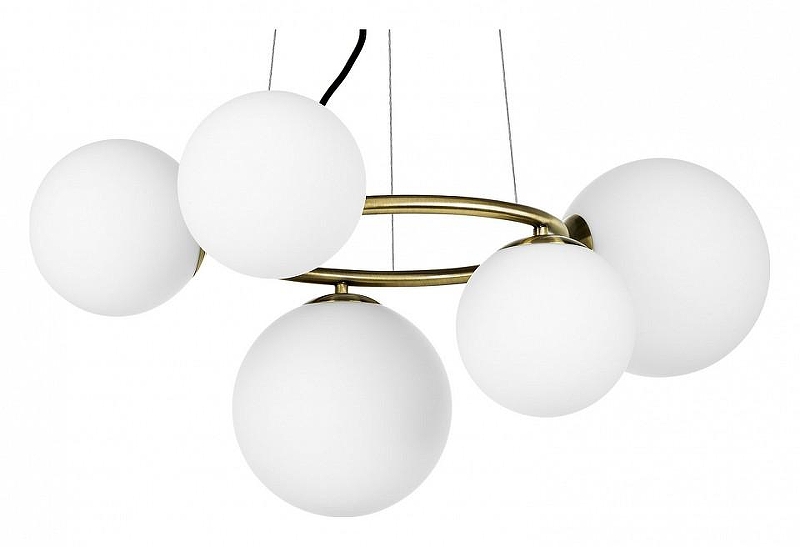 Люстра Lightstar Globo 815051 цвет плафона/подвески Белый, цвет арматуры Латунь