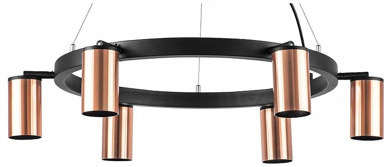 Люстра Lightstar Rullo LR016306 цвет плафона/подвески Медь, цвет арматуры Черный