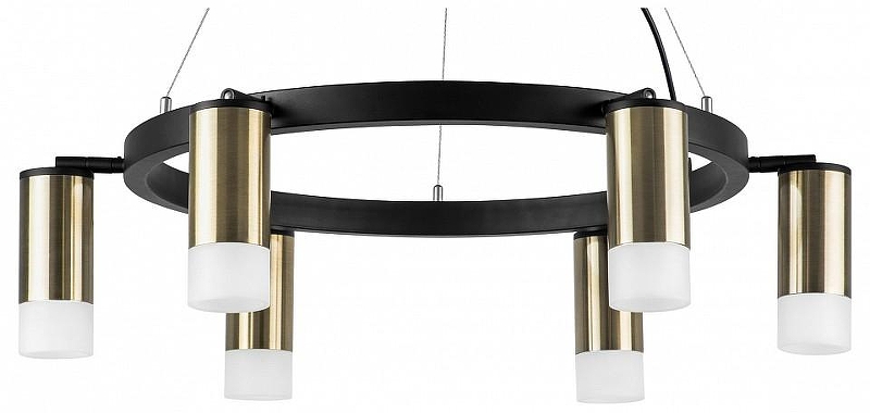 Люстра Lightstar Rullo LR0163161 цвет плафона/подвески Белый, Бронза, цвет арматуры Черный