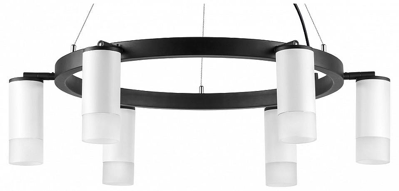 Люстра Lightstar Rullo LR0163661 цвет плафона/подвески Белый, цвет арматуры Черный