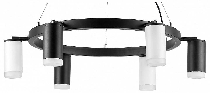 Люстра Lightstar Rullo LR0163733630 цвет плафона/подвески Белый, Черный, цвет арматуры Черный