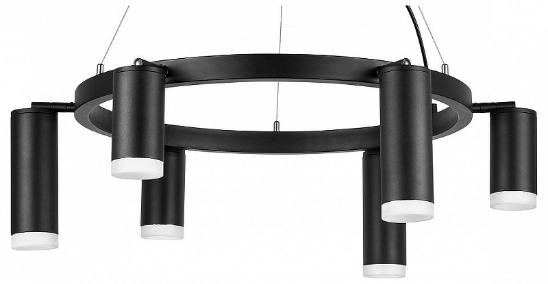 Люстра Lightstar Rullo LR0163738730 цвет плафона/подвески Белый, Черный, цвет арматуры Черный