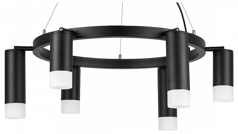 Люстра Lightstar Rullo LR0163738731 цвет плафона/подвески Белый, Черный, цвет арматуры Черный