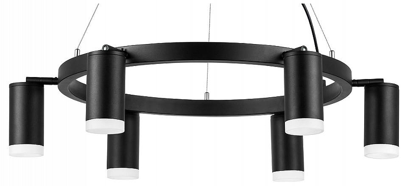 Люстра Lightstar Rullo LR0163760 цвет плафона/подвески Белый, Черный, цвет арматуры Черный