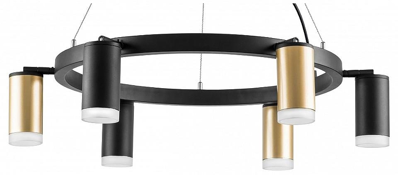 Люстра Lightstar Rullo LR0164033730 цвет плафона/подвески Белый, Золото, Черный, цвет арматуры Черный