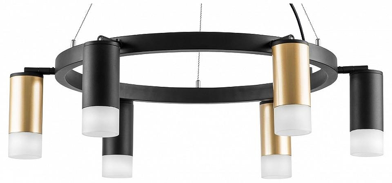 Люстра Lightstar Rullo LR0164033731 цвет плафона/подвески Белый, Золото, Черный, цвет арматуры Черный