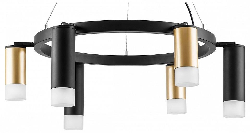 Люстра Lightstar Rullo LR0164038731 цвет плафона/подвески Белый, Золото, Черный, цвет арматуры Черный