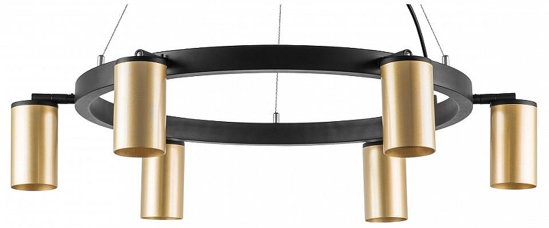 Люстра Lightstar Rullo LR016406 цвет плафона/подвески Золото, цвет арматуры Черный