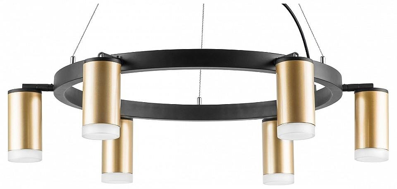 Люстра Lightstar Rullo LR0164060 цвет плафона/подвески Белый, Золото, цвет арматуры Черный