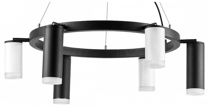 Люстра Lightstar Rullo LR0168733630 цвет плафона/подвески Белый, Черный, цвет арматуры Черный