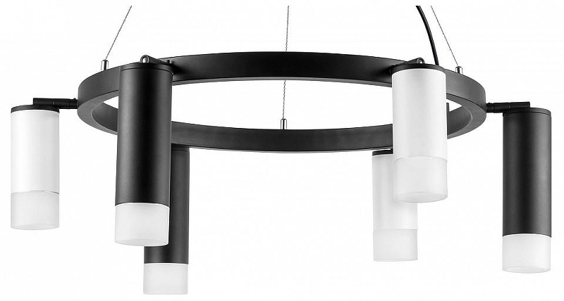 Люстра Lightstar Rullo LR0168733631 цвет плафона/подвески Белый, Черный, цвет арматуры Черный