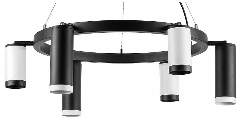 Люстра Lightstar Rullo LR01687336376 цвет плафона/подвески Белый, Черный, цвет арматуры Черный