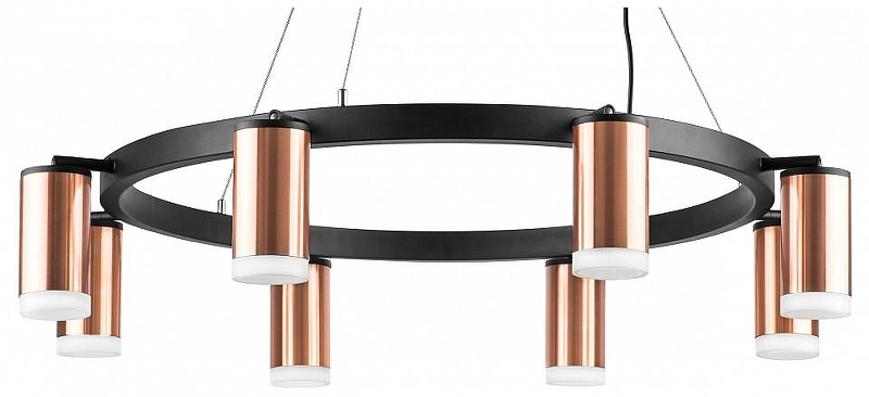 Люстра Lightstar Rullo LR0183080 цвет плафона/подвески Белый, Медь, цвет арматуры Черный