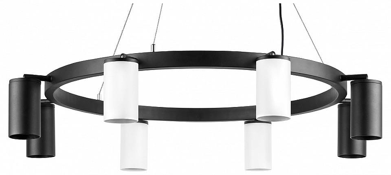Люстра Lightstar Rullo LR018364374 цвет плафона/подвески Белый, Черный, цвет арматуры Черный