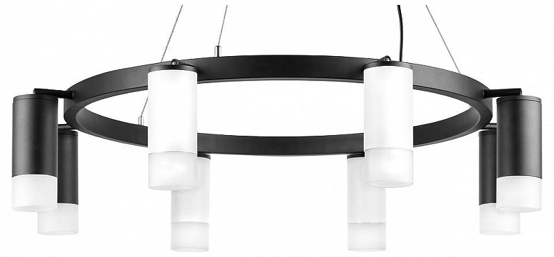 Люстра Lightstar Rullo LR0183643741 цвет плафона/подвески Белый, Черный, цвет арматуры Черный