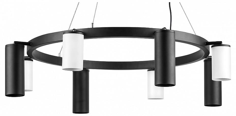 Люстра Lightstar Rullo LR018364874 цвет плафона/подвески Белый, Черный, цвет арматуры Черный