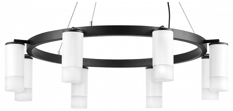 Люстра Lightstar Rullo LR0183681 цвет плафона/подвески Белый, цвет арматуры Черный