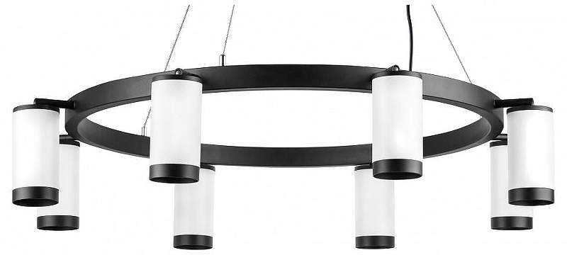 Люстра Lightstar Rullo LR01836837 цвет плафона/подвески Белый, Черный, цвет арматуры Черный