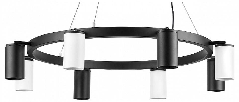 Люстра Lightstar Rullo LR018374364 цвет плафона/подвески Белый, Черный, цвет арматуры Черный