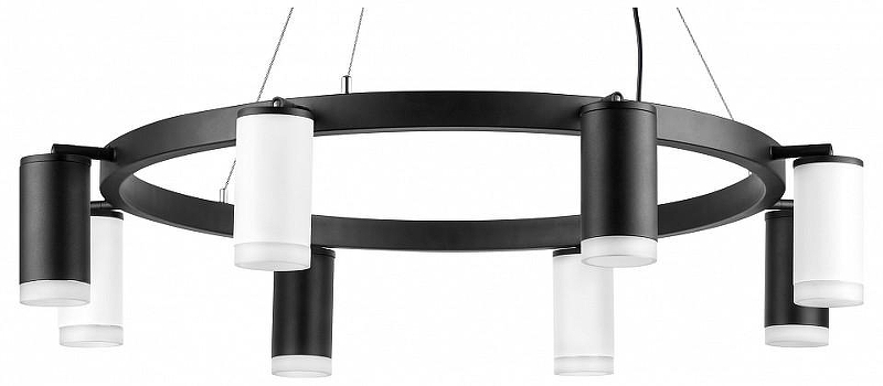 Люстра Lightstar Rullo LR0183743640 цвет плафона/подвески Белый, Черный, цвет арматуры Черный