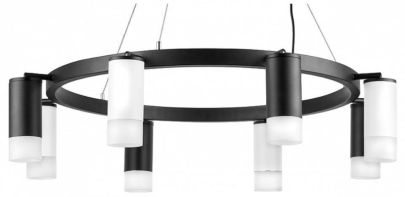 Люстра Lightstar Rullo LR0183743641 цвет плафона/подвески Белый, Черный, цвет арматуры Черный