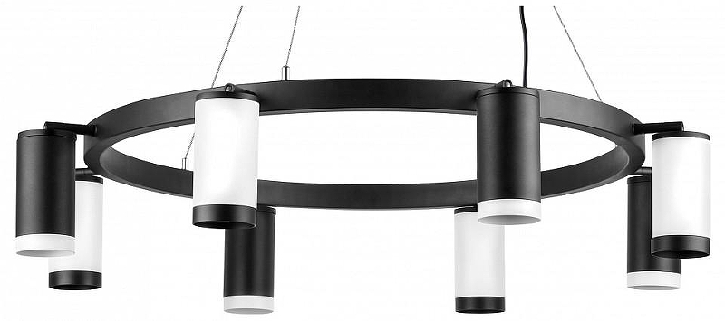 Люстра Lightstar Rullo LR01837436476 цвет плафона/подвески Белый, Черный, цвет арматуры Черный