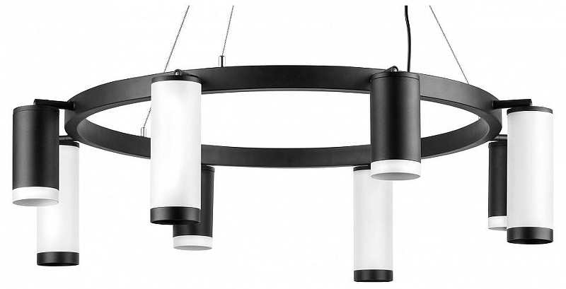 Люстра Lightstar Rullo LR01837486476 цвет плафона/подвески Белый, Черный, цвет арматуры Черный