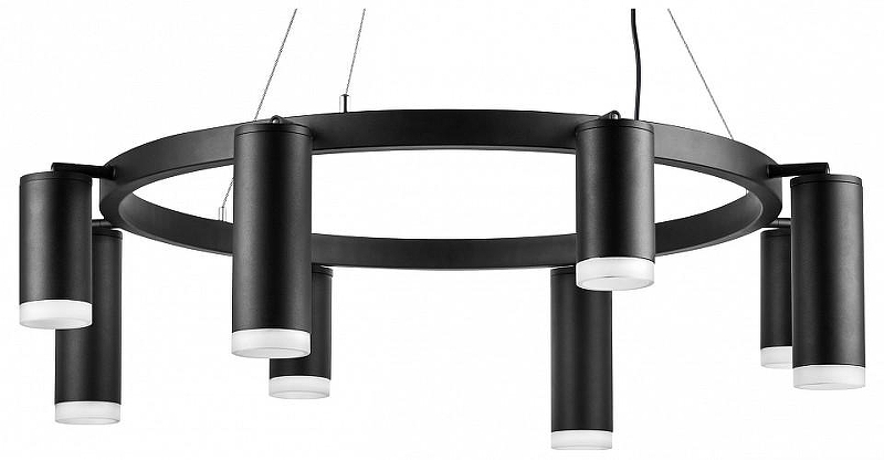 Люстра Lightstar Rullo LR0183748740 цвет плафона/подвески Белый, Черный, цвет арматуры Черный