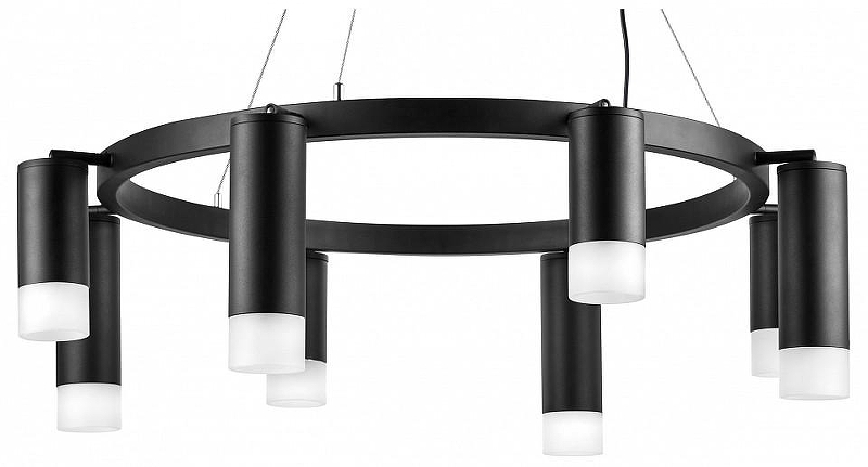 Люстра Lightstar Rullo LR0183748741 цвет плафона/подвески Белый, Черный, цвет арматуры Черный
