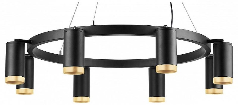 Люстра Lightstar Rullo LR01837840 цвет плафона/подвески Черный, Золото, цвет арматуры Черный