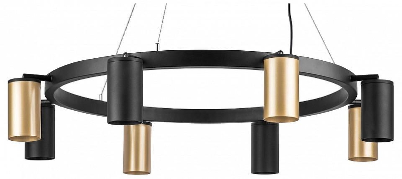 Люстра Lightstar Rullo LR018404374 цвет плафона/подвески Черный, Золото, цвет арматуры Черный