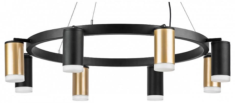 Люстра Lightstar Rullo LR0184043740 цвет плафона/подвески Белый, Золото, Черный, цвет арматуры Черный