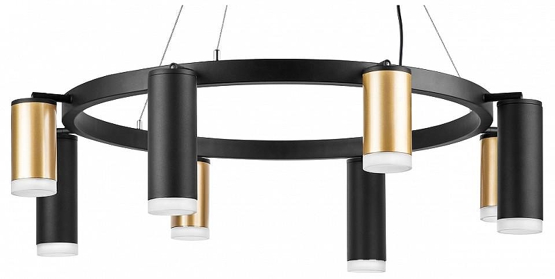 Люстра Lightstar Rullo LR0184048740 цвет плафона/подвески Белый, Золото, Черный, цвет арматуры Черный