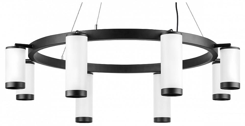 Люстра Lightstar Rullo LR01886436440 цвет плафона/подвески Белый, Черный, цвет арматуры Черный