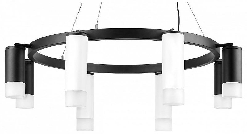 Люстра Lightstar Rullo LR0188643741 цвет плафона/подвески Белый, Черный, цвет арматуры Черный