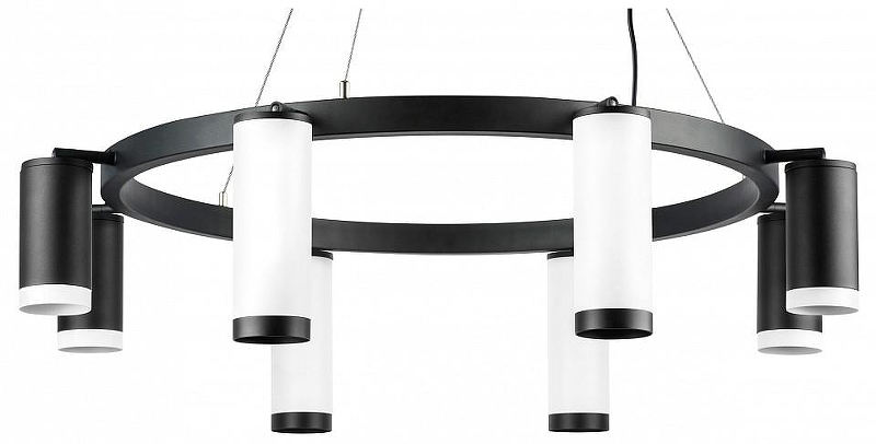Люстра Lightstar Rullo LR01886437467 цвет плафона/подвески Белый, Черный, цвет арматуры Черный
