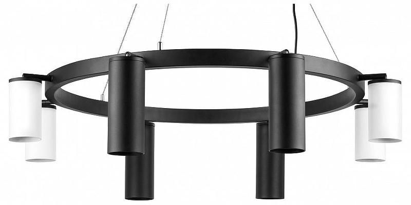 Люстра Lightstar Rullo LR018874364 цвет плафона/подвески Белый, Черный, цвет арматуры Черный