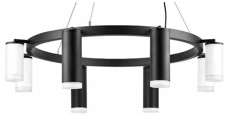 Люстра Lightstar Rullo LR0188743640 цвет плафона/подвески Белый, Черный, цвет арматуры Черный
