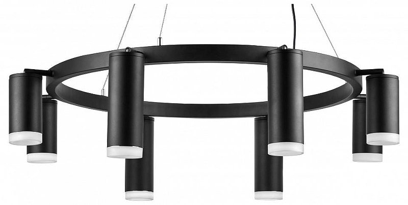 Люстра Lightstar Rullo LR0188743740 цвет плафона/подвески Белый, Черный, цвет арматуры Черный