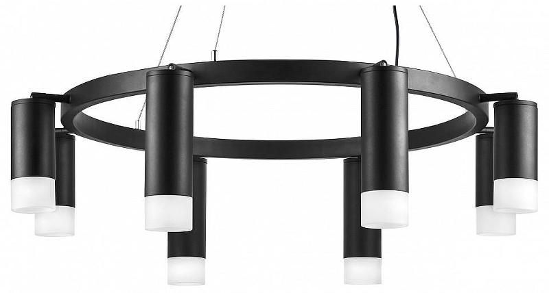 Люстра Lightstar Rullo LR0188743741 цвет плафона/подвески Белый, Черный, цвет арматуры Черный