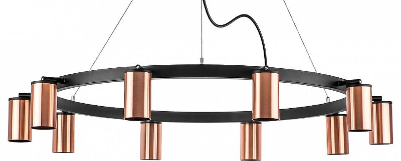 Люстра Lightstar Rullo LR020300 цвет плафона/подвески Белый, Медь, цвет арматуры Черный
