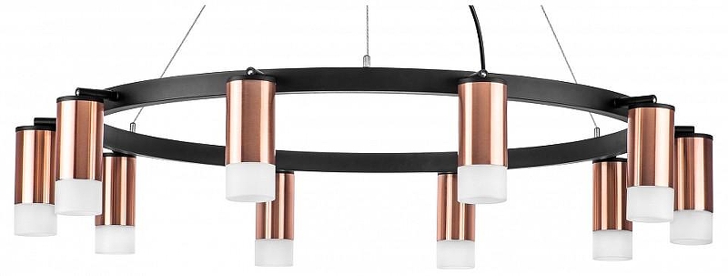 Люстра Lightstar Rullo LR0203001 цвет плафона/подвески Белый, Медь, цвет арматуры Черный